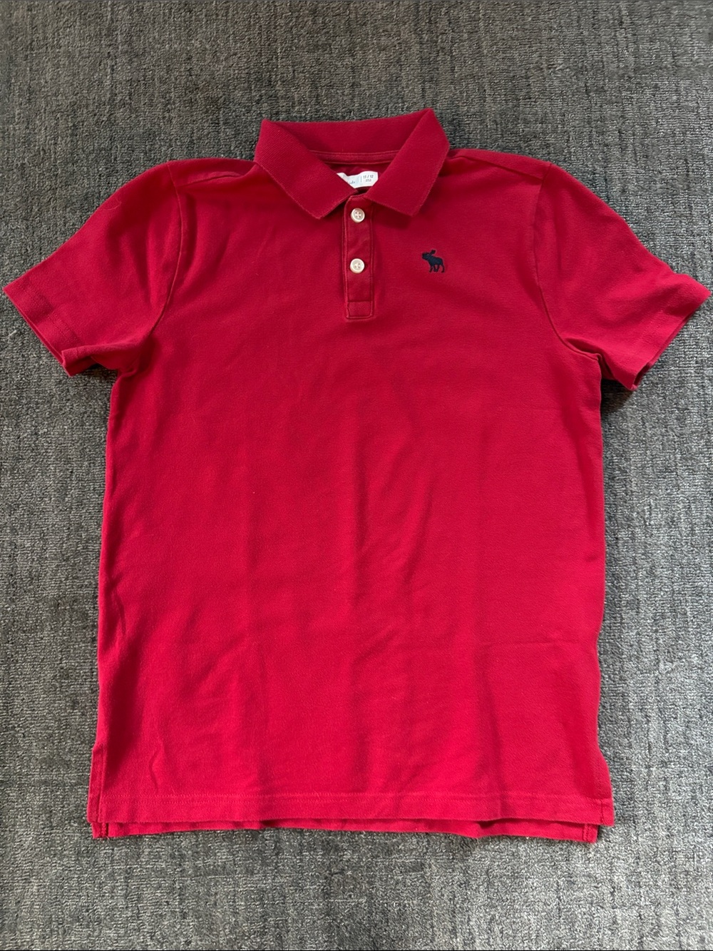 abercrombie kids Red Polo Shirt with Navy Logo